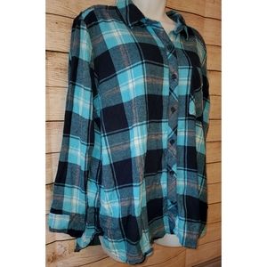 Woolrich Blue Flannel Long Sleeve